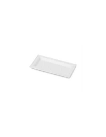 PIATTO VASSOIO RETTANGOLARE 26X13 POLPA DI CELLULOSA 50PZ.