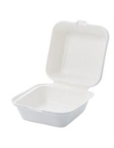 BOX HAMBURGER 450 ML 15X15X5 50PZ.POLPA DI CELLULOSA c/coperchio