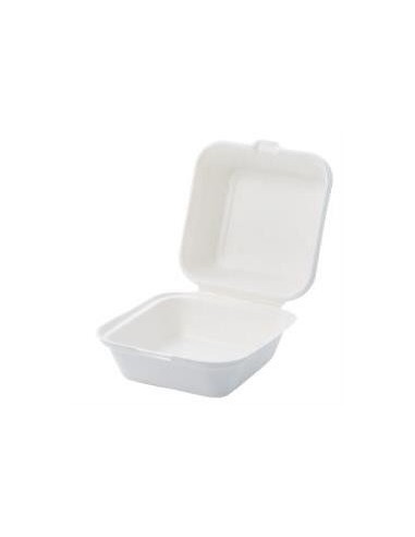 BOX HAMBURGER 450 ML 15X15X5 50PZ.POLPA DI CELLULOSA c/coperchio