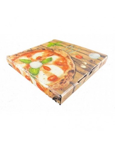 Scatola pizza 24x24x3 con coperchio 100pz.