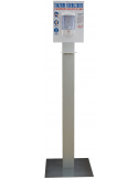 Piantana Colonna igienizzzante mani in alluminio con dispenser fotocellula - detershoponline.it