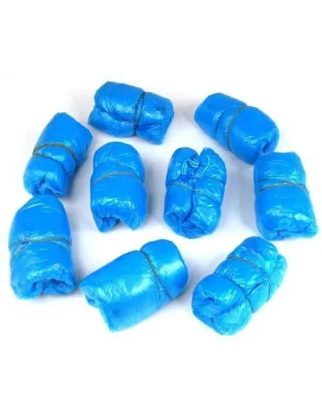100 copriscarpe in Plastica blu per piscine palestre studi medici usa e getta