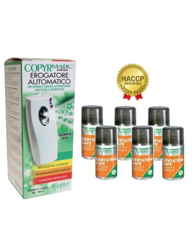 Kit 6x250ml bombolette Kenyatrin Safe + 1 Erogatore Automatico Copyr