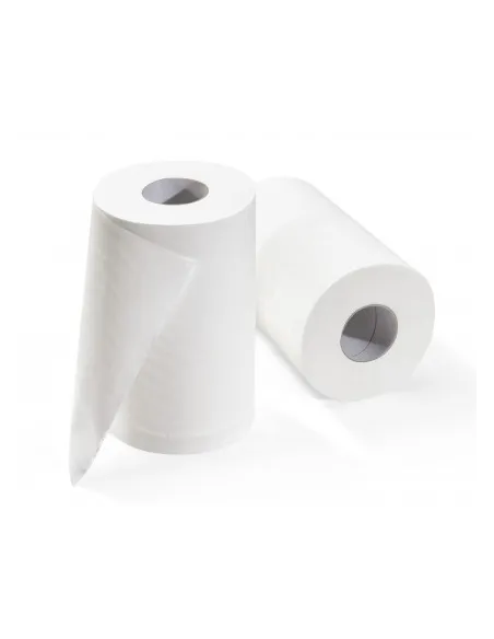 Asciugamani a rotolo 60 metri 2 veli carta pura cellulosa 12 rot.