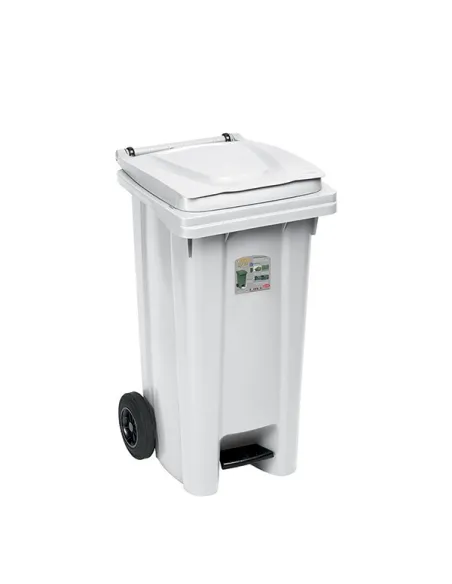 Bidone Carrellato Lt.120 Con Pedale blu