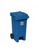 Bidone spazzatura 120L con pedale, ruote e ferma sacco |Detershoponline