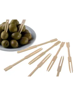 Forchettine in legno di bamboo cm. 9 1000pz.