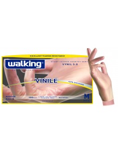 Guanto vinile  Walking senza polvere 5 grammi 100pz.