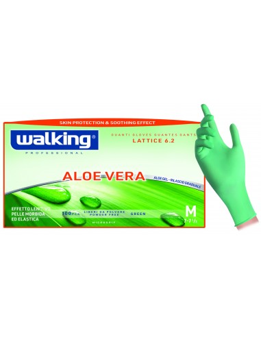 Guanto Aloe vera monouso senza polvere 100 pz.