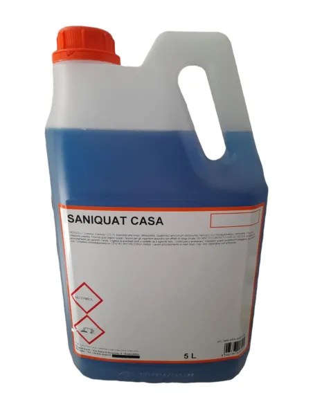 Saniquat Casa - Detergente Disinfettante Pavimenti e Superfici, 5L- Allegrini