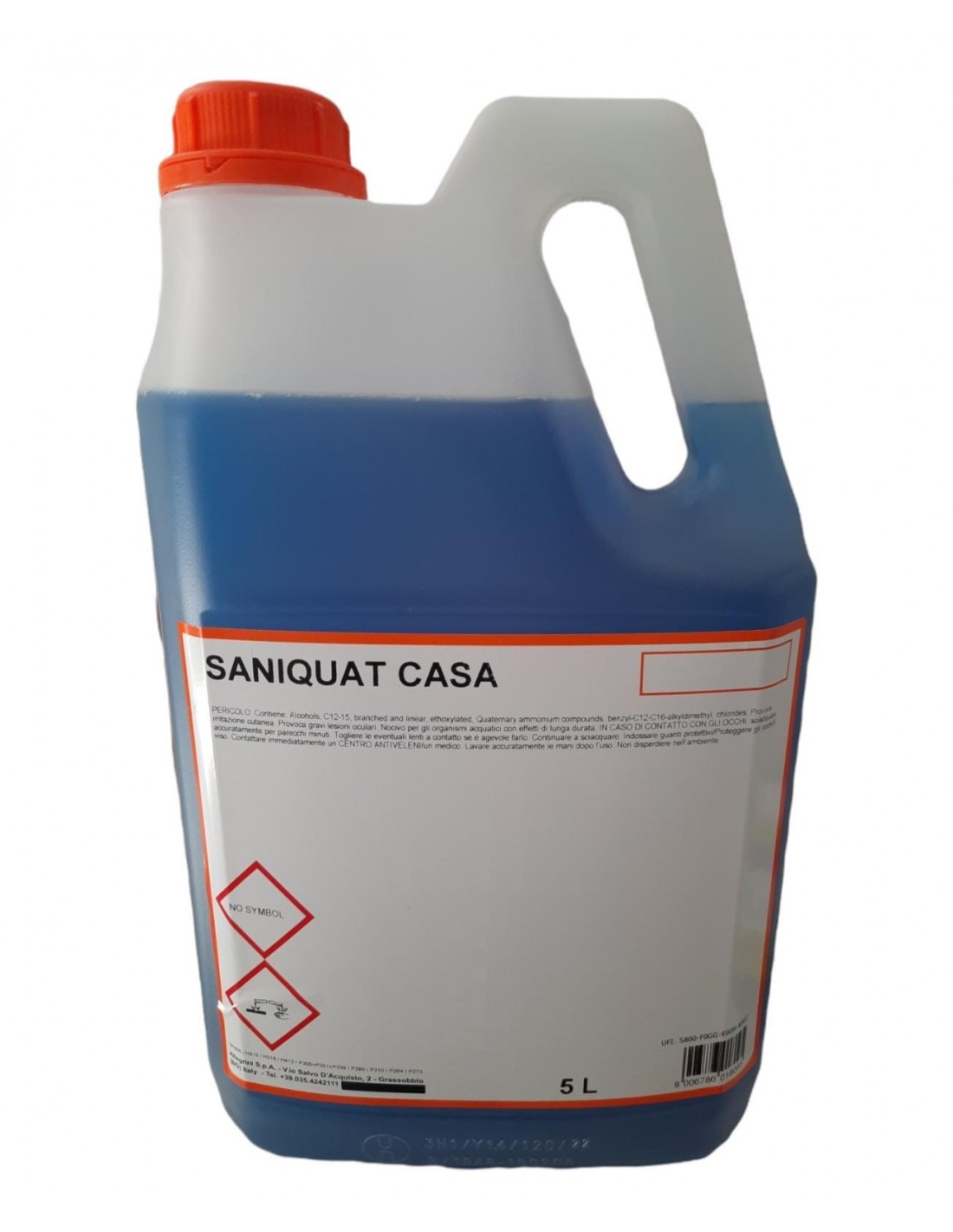 Saniquat casa lt. 5 detergente disinfettante superfici con P.M.C.- Allegrini