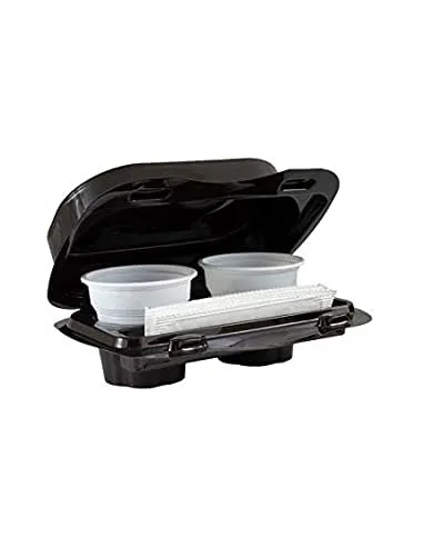 KIT ASPORTO BEVANDE CALDE/FREDDE BICCHIERI+COPERCHI+PALETTINE+VASSOIO BAR CAFFE'