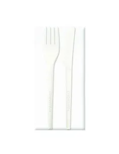 1000 Bis posate style monouso tovagliolo, cpla, biocompostabile 16,5cm