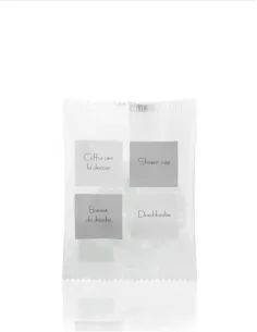 Cuffia doccia PLT incartate singolarmente neutra in flow pack 100pz.