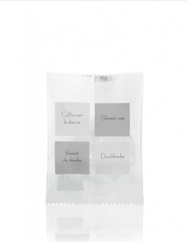 Cuffia doccia PLT incartate singolarmente neutra in flow pack 100pz.