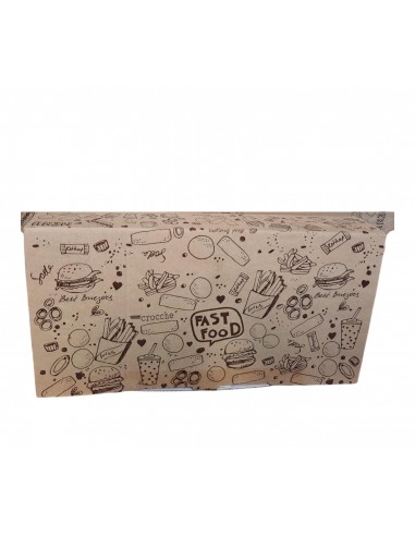 SCATOLE PORTA FRITTI AVANA PER TAKE AWAY ASPORTO 170 Pz. cm. 31x16xh6