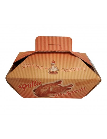 SCATOLA POLLO ARROSTO INTERO ASPORTO IN CARTONE