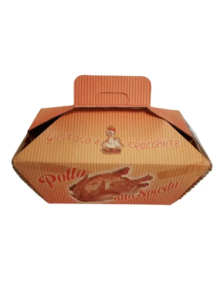 SCATOLA POLLO ARROSTO INTERO ASPORTO IN CARTONE