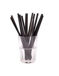 Cannucce cocktail nere cm.21 500 pz.