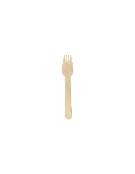Forchette in Legno 16 cm, Compostabili, Certificati, Confezione da 100