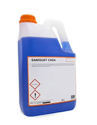 4x Saniquat Casa - Detergente Disinfettante Pavimenti e Superfici, 5L- Allegrini