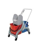 Carrello 2 secchi e strizzatore 34 litri ideale per pulizie
