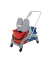 Carrello 2 secchi e strizzatore 34 litri ideale per pulizie