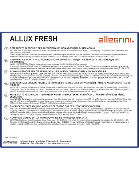 4x Allux Fresh lavapavimenti alcolico 5L pavimenti lucidi | Detershoponline