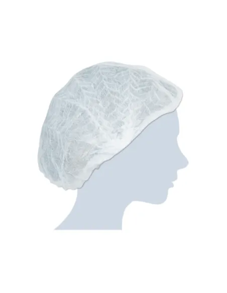 1000 Cuffia plisse' monouso per capelli in carta di TNT da 100pz. per estetista