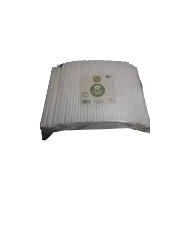 Cannuccia cocktail bianca 21 cm in PLA compostabile – confezione 500 pezzi |Detershoponline