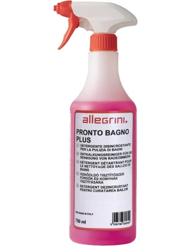Pronto Bagno Plus 750ml Spray Disincrostante e Disinfettante Bagno - Allegrini