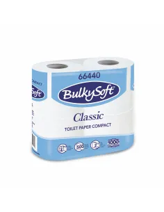 Carta igienica 4 rotoli 2 veli pura cellulosa 500 strappi conf. 40 rotoli 66440