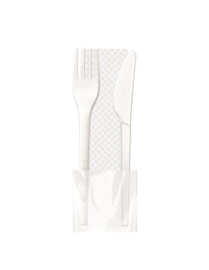 1000 Bis posate style monouso con tovagliolo, cpla