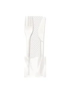 1000 Bis posate style monouso con tovagliolo, cpla