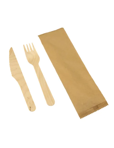 BIS POSATE 16,5 CM.DA TAVOLA IN LEGNO IMBUSTATE 50PZ.