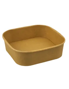 Insalatiera Kraft quadrata 13x13 h6 650ml. Conf. 50 pz.