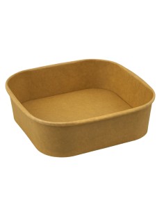 Insalatiera Kraft quadrata 13x13 h6 650ml. Conf. 50 pz.