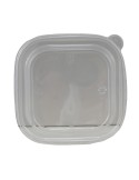 Coperchio PET per Contenitore Insalatiera Kraft Quadrata da 13x13 cm Conf. 50 pz.