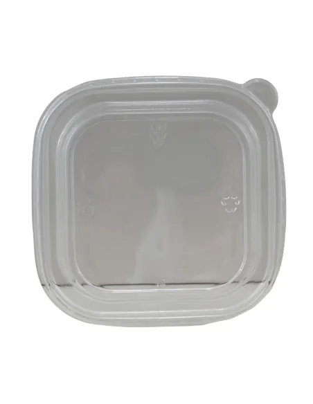 Coperchio PET per Contenitore Insalatiera Kraft Quadrata da 13x13 cm Conf. 50 pz.