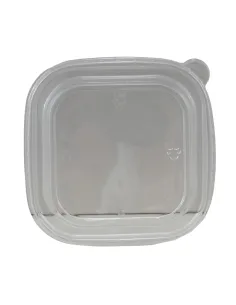 Coperchio PET per Contenitore Insalatiera Kraft Quadrata da 17,5x17,5 cm Conf. 50 pz.