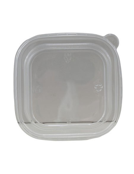Coperchio PET per Contenitore Insalatiera Kraft Quadrata da 17,5x17,5 cm Conf. 50 pz.