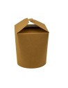 Scatola cartoncino richiudibile tondo kraft PE dim. 9,4x9,4 h1,8 Conf.50 pz