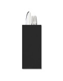 Portaposate nero in carta kraft con tovagliolo Conf. 1000 pz.