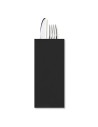 Portaposate nero in carta kraft con tovagliolo Conf. 1000 pz.