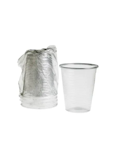 Bicchiere 200 cc trasparente in PP incartato singolarmente – 1000 pezzi |Detershoponline