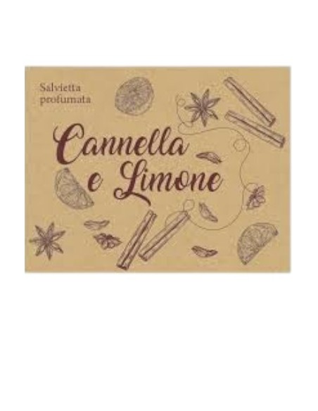 Salvietta umidificata 7x9cm Cannella e Limone  Cf. 500 pz.
