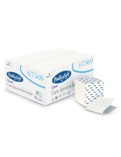 Carta igienica interfogliata 1 velo confezione 300x36 dim foglio 18x11cm. Bulkysoft