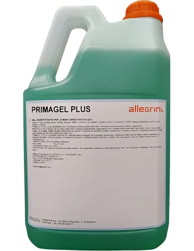 Primagel Plus 5 lt Gel disinfettante mani Allegrini senza risciacquo