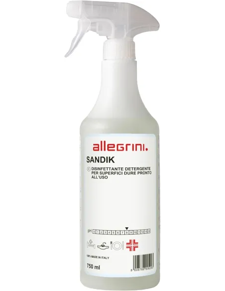 Sandik 750ml. sanificante base alcoolica senza risciacquo pronto uso con presidio medico - allegrini