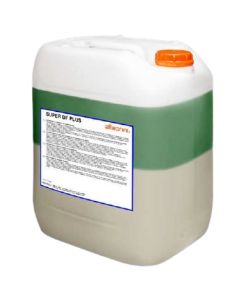 Tanica di SUPER DF PLUS disponibile nei formati da 5 kg e 25 kg – detergente schiumogeno professionale per autolavaggi.